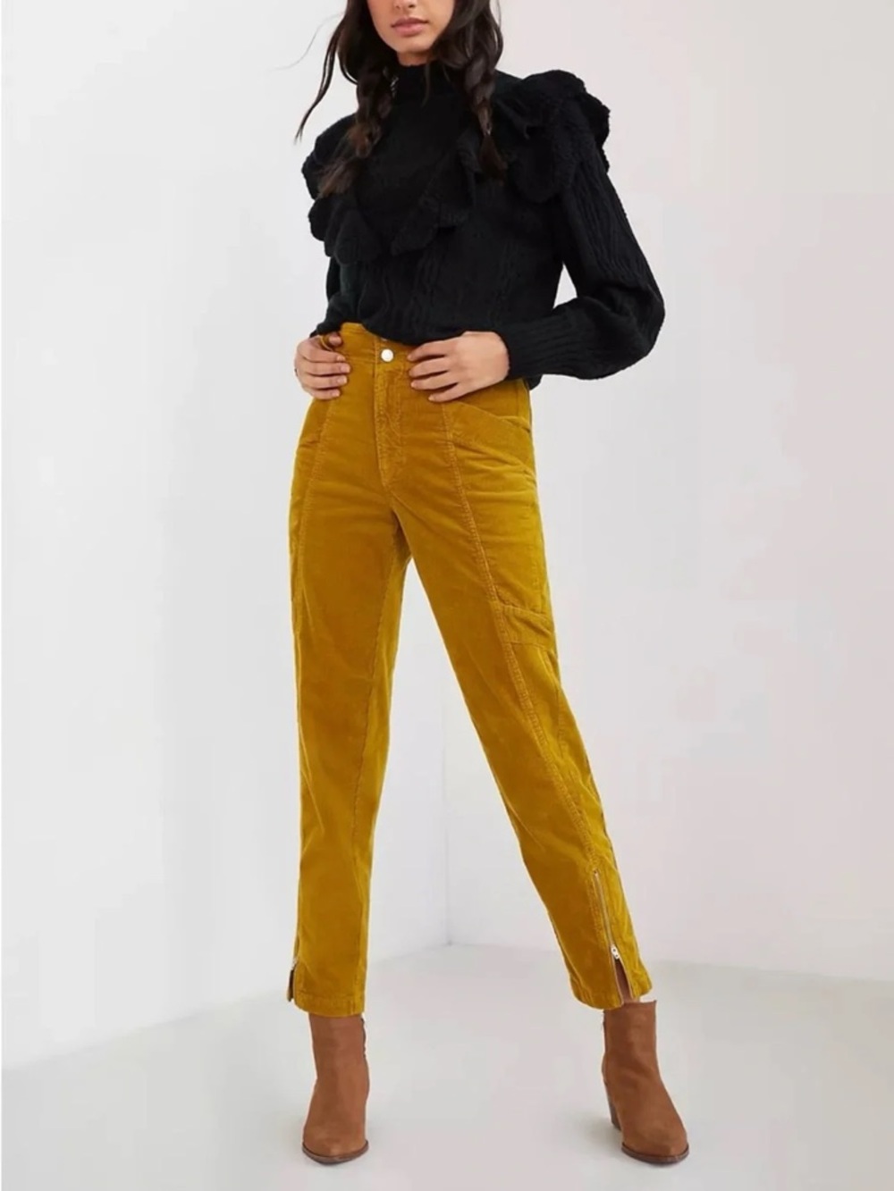 Anthropologie Pilcro Slim Corduroy Cargo Pants